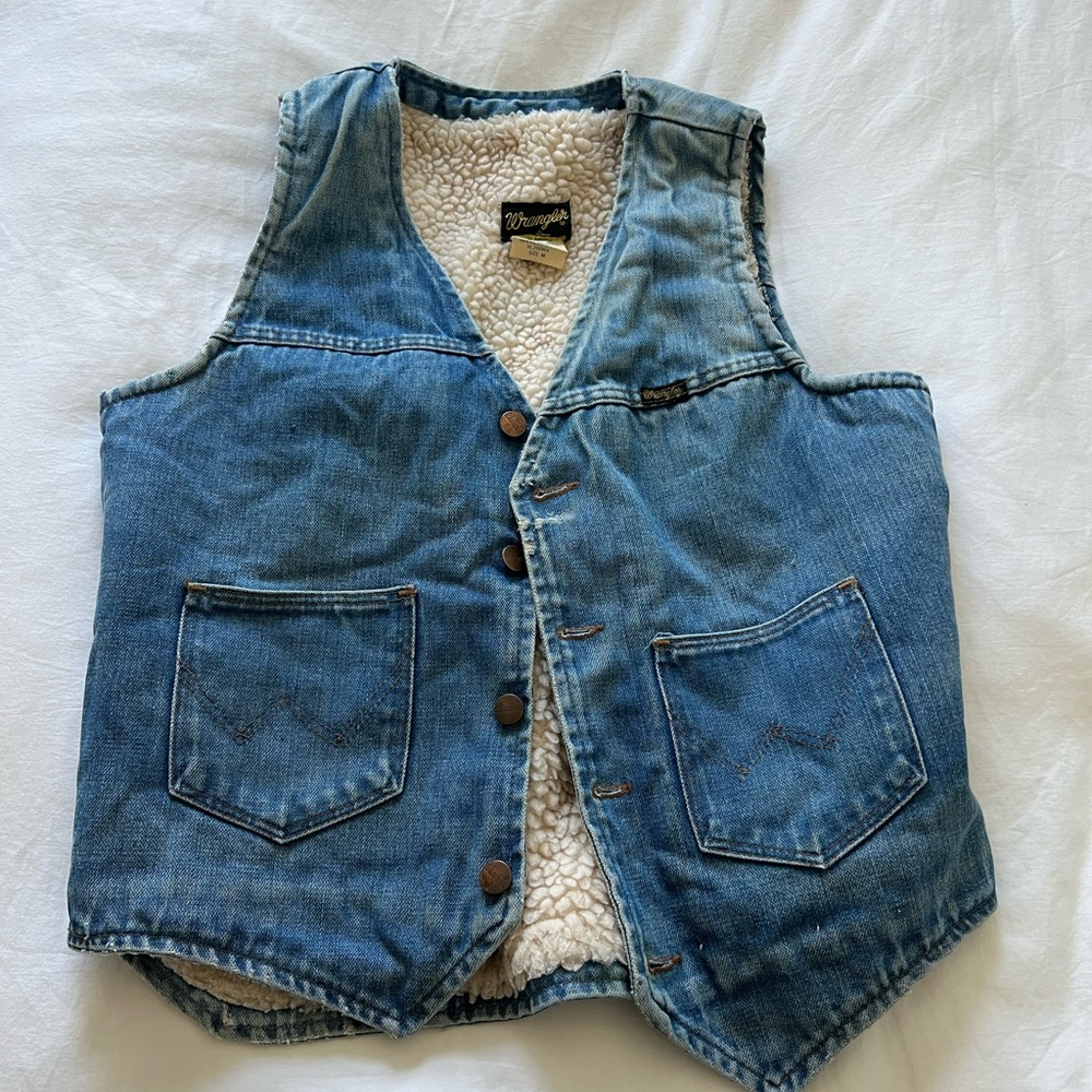 Vintage Wrangler Jean Sherpa Vest
